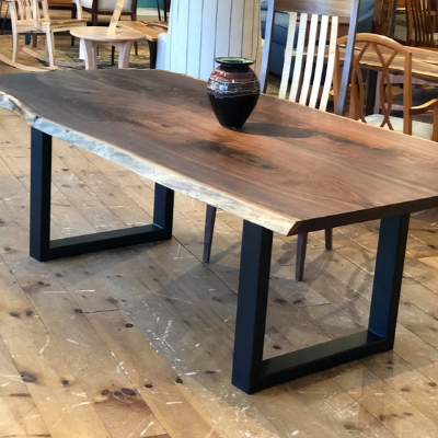 industrial live edge hardwood dining furniture