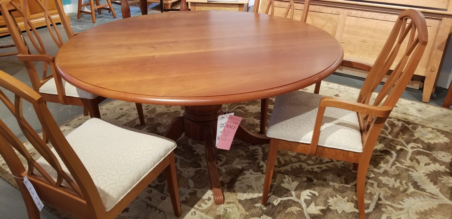 Tulip Pedestal Dining Table Clear Lake Furniture